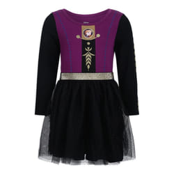 Disney Frozen Anna Girls Tutu Long Sleeve Dress for Toddlers and Littl