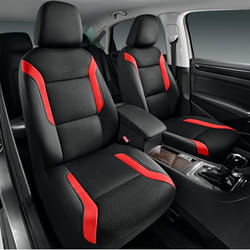 Skechers Memory Foam Car Seat Covers  Air Cool Mesh Thick Seat Covers  Red Two Front Seat Cover  Airbag Compatible  Automotive Comfort & Protection fo