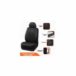 Skechers Memory Foam Car Seat Covers  Hexcomb Breathable Thick Seat Covers Black Two Front Seat Covers  Airbag Compatible  Automotive Comfort & Protec