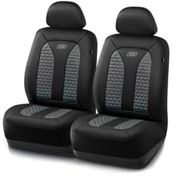 Skechers Memory Foam Car Seat Covers  Hexcomb Breathable Thick Seat Covers Two Front Seat Covers  Airbag Compatible  Automotive Comfort & Protection f