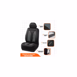 Skechers Memory Foam Car Seat Covers  Hexcomb Breathable Thick Seat Covers Two Front Seat Covers  Airbag Compatible  Automotive Comfort & Protection f