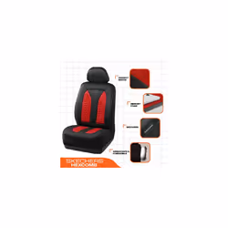 Skechers Memory Foam Car Seat Covers  Hexcomb Breathable Thick Seat Covers Two Front Seat Covers  Airbag Compatible  Automotive Comfort & Protection f