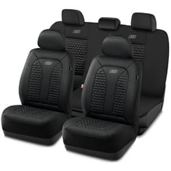 Skechers Memory Foam Car Seat Cover Full Sets  Hexcomb Breathable Thick Seat Covers  Airbag Compatible  Automotive Comfort & Protection for Most Cars