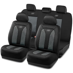 Skechers Memory Foam Car Seat Cover Full Sets  Hexcomb Breathable Thick Seat Covers  Airbag Compatible  Automotive Comfort & Protection for Most Cars