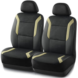 Skechers Memory Foam Car Seat Covers  Air Cool Mesh Thick Seat Covers Two Front Seat Covers  Airbag Compatible  Automotive Comfort & Protection for Mo