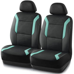 Skechers Memory Foam Car Seat Covers  Air Cool Mesh Thick Seat Covers Two Front Seat Covers  Airbag Compatible  Automotive Comfort & Protection for Mo
