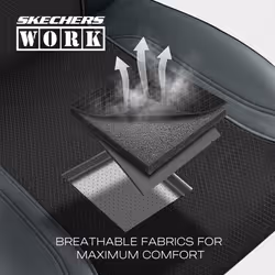 Skechers Work Car Seat Covers  Leather Seat Covers 5-Times Stronger Built-in Webbing  Oxford Fabric Seat Cover for Cars  Airbag Compatible  Automotive