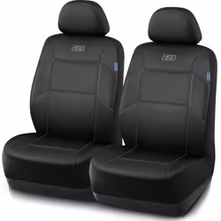 Skechers Work Car Seat Covers Leather Seat Covers 5-Times Stronger Built-in Webbing Mesh Fabric Seat Cover for Cars Airba ...