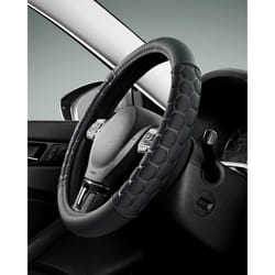 Skechers Steering Wheel Cover  Leather Car Steering Wheel Covers  14.5-15 inch Anti-Slip Safety Comfortable Hexcomb Design Universal Fits for 95% Truc