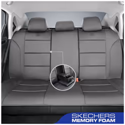 Skechers Memory Foam Car Seat Covers  Lycra Seat Covers Thick Memory Foam  Car Seat Cover Full Set  Airbag Compatible  Automotive Comfort Protection f