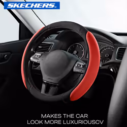 Skechers Steering Wheel Cover Memory Foam Car Steering Wheel Cover 14.5-15inch Anti-Slip Safety Comfortable Desgin  Universal Accessory for Diverse Ca