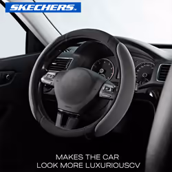 Skechers Steering Wheel Cover 14.5-15 Inch Universal Memory Foam Car Steering Wheel Covers Breathable Anti-Slip Steering Wheels Accessories for Men Wo