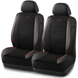 Skechers Memory Foam Seat Covers Air Cool Mesh Thick Car Seat Covers Leather Piping Two FrontTwo Front Airbag Compatible Automotive Comfort Protection