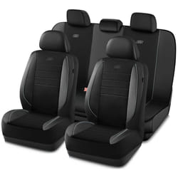 Skechers Memory Foam Seat Covers Air Cool Mesh Thick Car Seat Covers Piping Leather Car Seat Protector Airbag Compatible Automotive Comfort Protection