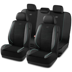 Skechers Memory Foam Car Seat Cover Air Cool Mesh Thick Seat Covers Piping Leather Car Seat Protector Airbag Compatible Automotive Comfort Seat Covers