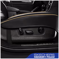 Skechers Car Seat Cover Memory Foam Luxury Faux Leather Front Bottom Seat Cushion Cover Universal Anti-Slip and Wrap Around The Bottom with Storage Ba