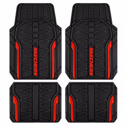 Skechers Car Floor Mats Heavy Duty Rubber Car Mats Full Set All Weather Floor Mats Waterproof Trim to Fit Universal Floor Lin ...
