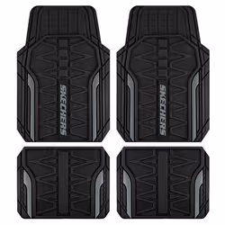 Skechers Car Floor Mats Heavy Duty Rubber Car Mats Full Set All Weather Floor Mats Waterproof Trim to Fit Universal Floor Lin ...