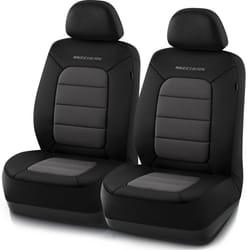 Skechers Memory Foam Car Seat Covers Thick Cool Touch Fabric Seat Covers car seat Protector Two Front Airbag Compatible Automotive Comfort Protection