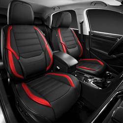 Skechers MAX Cushioning Seat Covers Memory Foam Leather Car Seat Covers Waterproof Car Seat Protector Front Seats Car Seat Cushion Airbag Automotive U