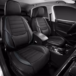 Skechers MAX Cushioning Seat Covers Memory Foam Leather Car Seat Covers Waterproof Car Seat Protector Front Seats Car Seat Cu ...