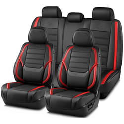 Skechers MAX Cushioning Seat Covers Memory Foam Leather Car Seat Covers Waterproof Car Seat Protector Full Sets Car Seat Cushion Airbag Automotive Uni