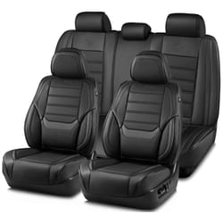 Skechers MAX Cushioning Seat Covers Memory Foam Leather Car Seat Covers Waterproof Car Seat Protector Full Sets Car Seat Cushion Airbag Automotive Uni
