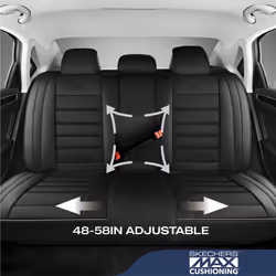 Skechers MAX Cushioning Seat Covers Memory Foam Leather Car Seat Covers Waterproof Car Seat Protector Full Sets Car Seat Cushion Airbag Automotive Uni