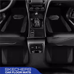Skechers Car Floor Mats Waterproof Universal Fit Car Mats Faux Leather Car Floor Mats Carbon Floor Mats for Cars with Anti-Slip Skechers Heel Pad Fit
