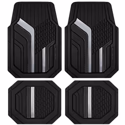 Skechers Heavy Duty Rubber Car Floor Mats Dual Color Design Floor Mats All Weather Car Mats Waterproof Trim To Fit Universal ...