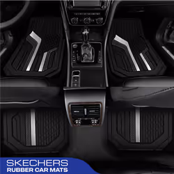 Skechers Heavy Duty Rubber Car Floor Mats Dual Color Design Floor Mats All Weather Car Mats Waterproof Trim To Fit Universal Floor Liner Car Accessori