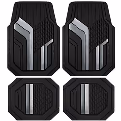 Skechers Heavy Duty Rubber Car Floor Mats Dual Color Design Floor Mats All Weather Car Mats Waterproof Trim To Fit Universal  ...