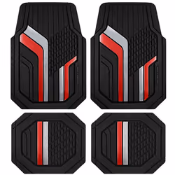 Skechers Heavy Duty Rubber Car Floor Mats Dual Color Design Floor Mats All Weather Car Mats Waterproof Trim to Fit Universal ...