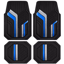 Skechers Heavy Duty Rubber Car Floor Mats Dual Color Design Floor Mats All Weather Car Mats Waterproof Trim To Fit Universal ...