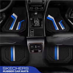 Skechers Heavy Duty Rubber Car Floor Mats Dual Color Design Floor Mats All Weather Car Mats Waterproof Trim To Fit Universal Floor Liner Car Accessori