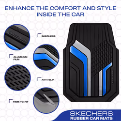Skechers Heavy Duty Rubber Car Floor Mats Dual Color Design Floor Mats All Weather Car Mats Waterproof Trim To Fit Universal Floor Liner Car Accessori