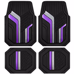 Skechers Heavy Duty Rubber Car Floor Mats Dual Color Design Floor Mats All Weather Car Mats Waterproof Trim to Fit Universal ...