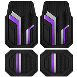 Skechers Heavy Duty Rubber Car Floor Mats Dual Color Design Floor Mats All Weather Car Mats Waterproof Trim to Fit Universal Floor Car Accessories Aut