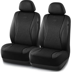Skechers Car Seat Covers Leather Seat Covers with GOGA Mat Technology Waterproof Car Seat Covers Front Seats Airbag Compatible Comfort Universal Fit f