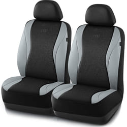 Skechers Car Seat Covers Leather Seat Covers with GOGA Mat Technology Waterproof Car Seat Covers Front Seats Airbag Compatible Comfort Universal Fit f