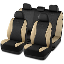 Skechers Car Seat Covers Leather Seat Covers with GOGA Mat Technology Waterproof Car Seat Covers Full Sets Airbag Compatible Comfort Universal Fit for