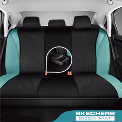 Skechers Car Seat Covers Leather Seat Covers with GOGA Mat Technology Waterproof Car Seat Covers Full Sets Airbag Compatible Comfort Universal Fit for