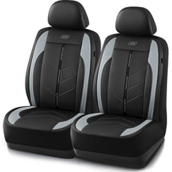 Skechers Car Seat Covers Luxury Faux Leather Seat Covers Waterproof Anti Slip Car Seat Protector Front Seats Car Accessories Airbag Universal Fit for