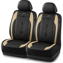 Skechers Car Seat Covers Luxury Faux Leather Seat Covers Waterproof Anti Slip Car Seat Protector Front Seats Car Accessories Airbag Universal Fit for