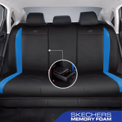 Skechers Car Seat Covers Luxury Faux Leather Seat Covers Waterproof Anti Slip Car Seat ProtectorFull Set Car Accessories Airbag Universal Fit for Most