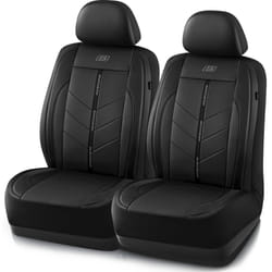 Skechers Car Seat Covers Luxury Faux Leather Seat Covers Waterproof Anti Slip Car Seat Protector Front Seats Car Accessories Airbag Universal Fit for