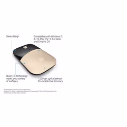 HP Z3700 Gold Wireless Mouse - Additional view 6