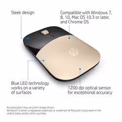 HP Z3700 Gold Wireless Mouse - Additional view 7