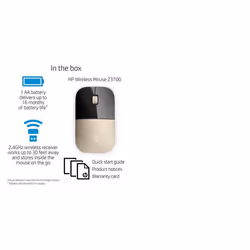 HP Z3700 Gold Wireless Mouse - Additional view 8