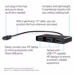 HP USB-C to USB-A Hub - Additional view 4